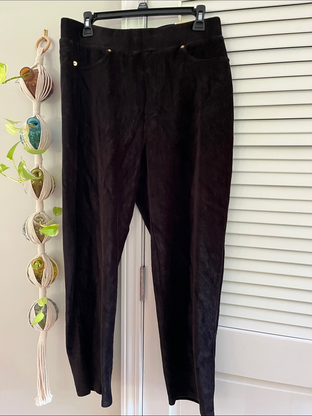 Michael Kors Brownish Black Women's Corduroy Trousers